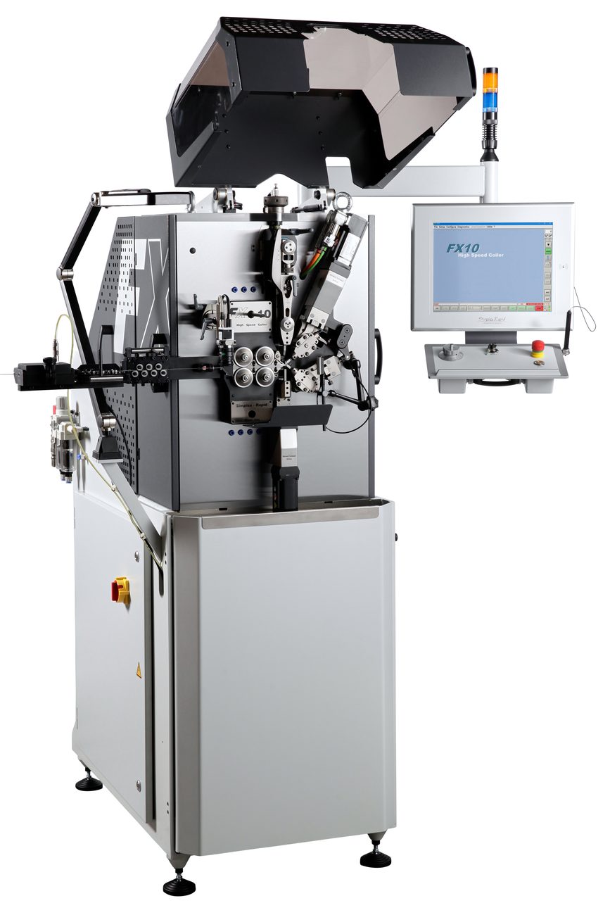 Simplex-Rapid FX10 spring coiler with guard raised